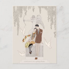 George Barbier L'Automne Autumn 1925 Lovers CC1226 Postkarte