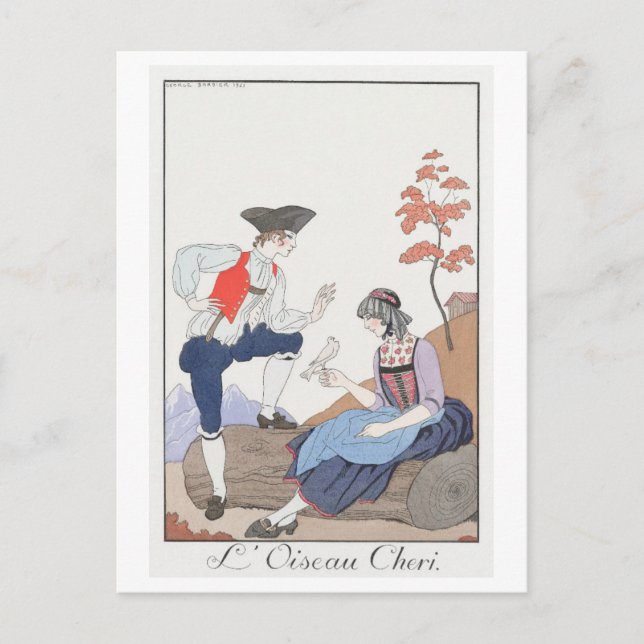 George Barbier Postcard Postkarte (Vorderseite)