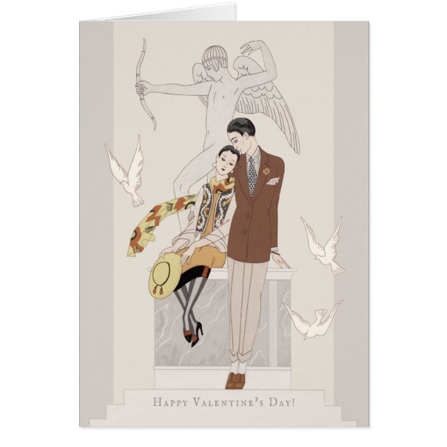 George Barbier Valentine Love couple CC1222 Card (Devant)