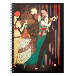 George Barbier Vintag Fashion-Notebook Notizblock