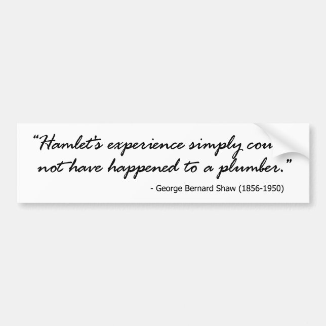 George Bernard Shaw auf Hamlet Autoaufkleber (Vorne)