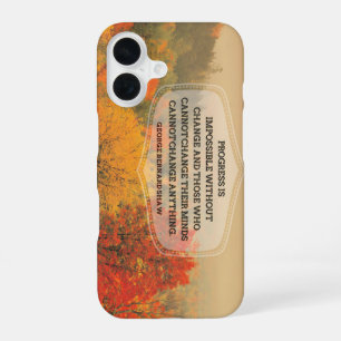 George Bernard Shaw Inspirationszitat "Veränderung iPhone 16 Hülle