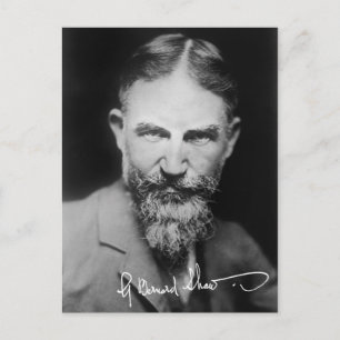 George Bernard Shaw - Portrait Postkarte