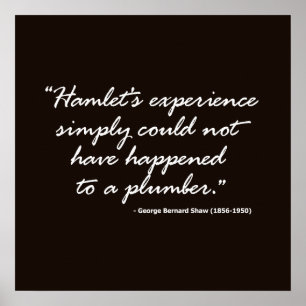 George Bernard Shaw zu Hamlet Poster