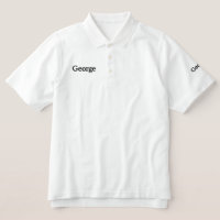 George bestickte Mans Name,