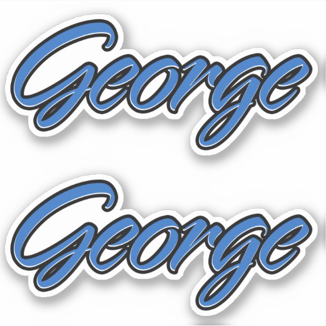 George Blue Autocollant Autocollant (Devant)