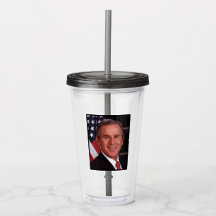 George Bush 43. US-Präsident Foto Acryltrinkbecher