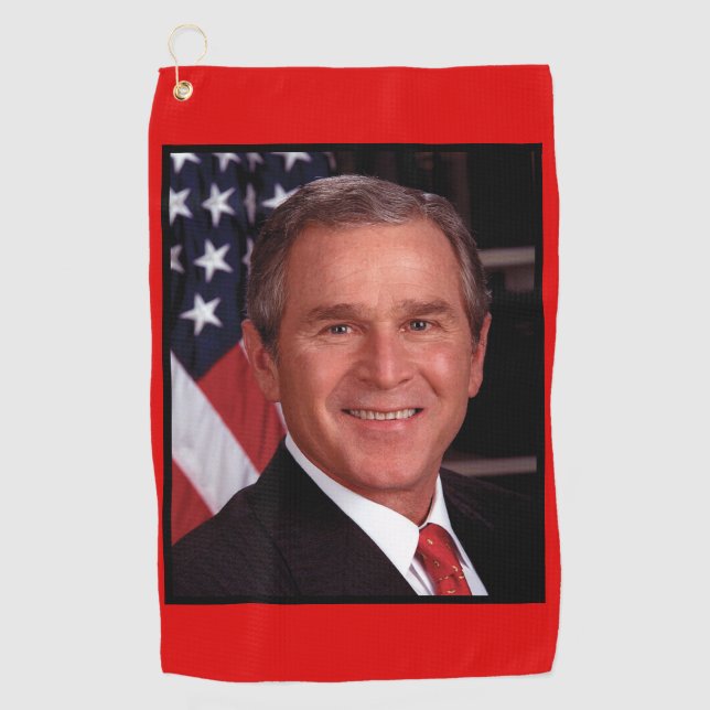 George Bush 43. US-Präsident Foto Golfhandtuch (Vorderseite)