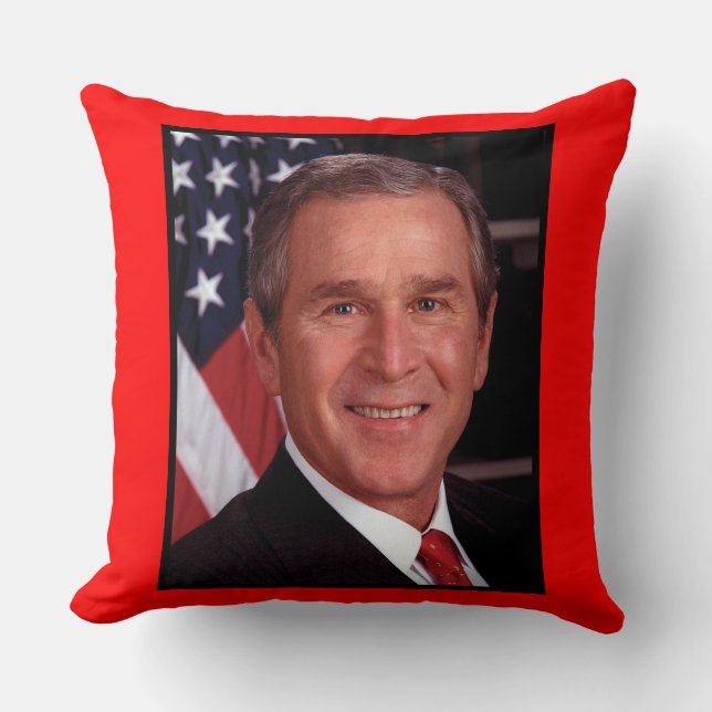 George Bush 43. US-Präsident Foto Kissen (Vorderseite)