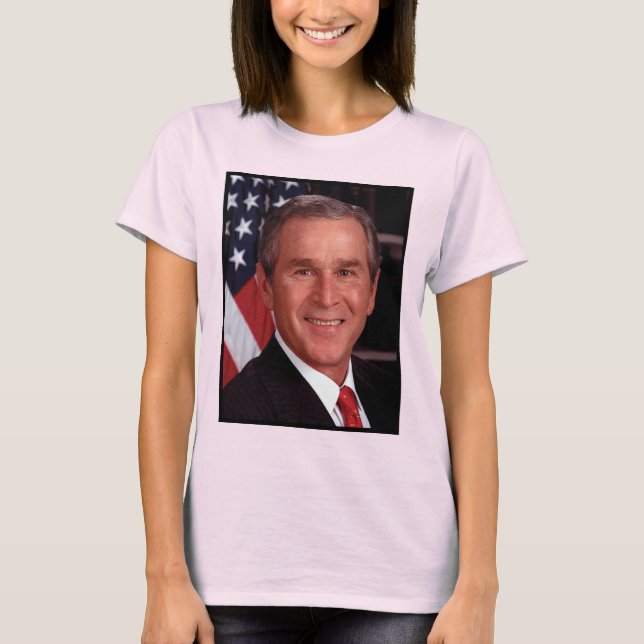 George Bush 43. US-Präsident Foto T-Shirt (Vorderseite)