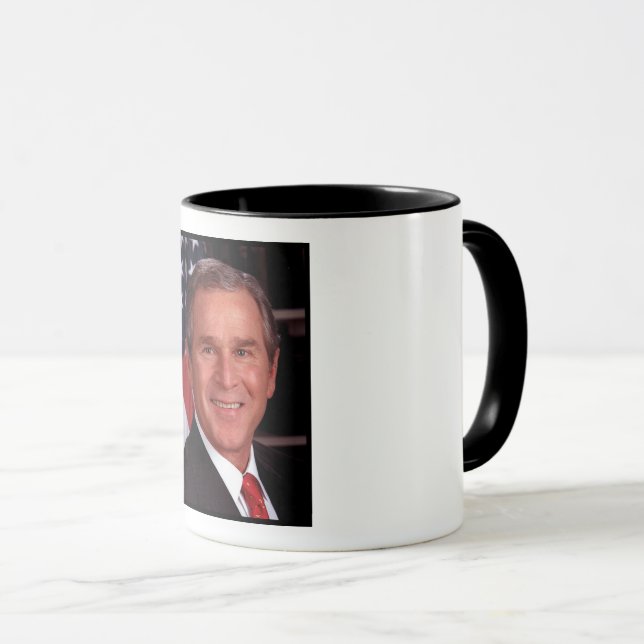 George Bush 43. US-Präsident Foto Tasse (VorderseiteRechts)