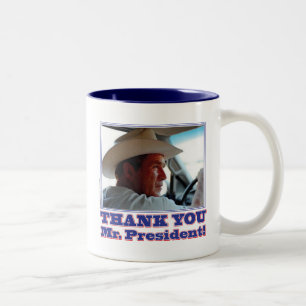 George Bush/Danke! Zweifarbige Tasse