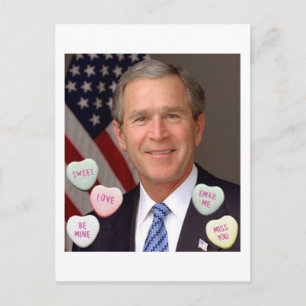 George Bush Valentinstag Feiertagspostkarte