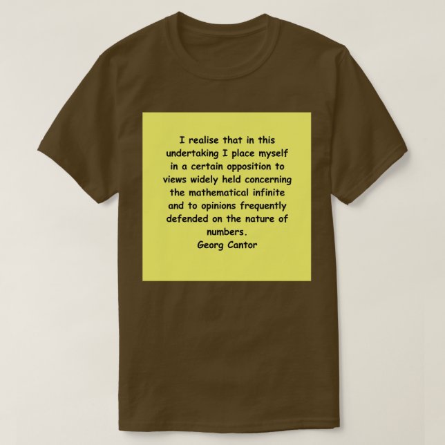 George Cantor 9 T-Shirt (Design vorne)