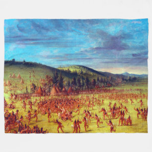 George Catlin Ballspiel der Choctaw Ball Up Fleecedecke