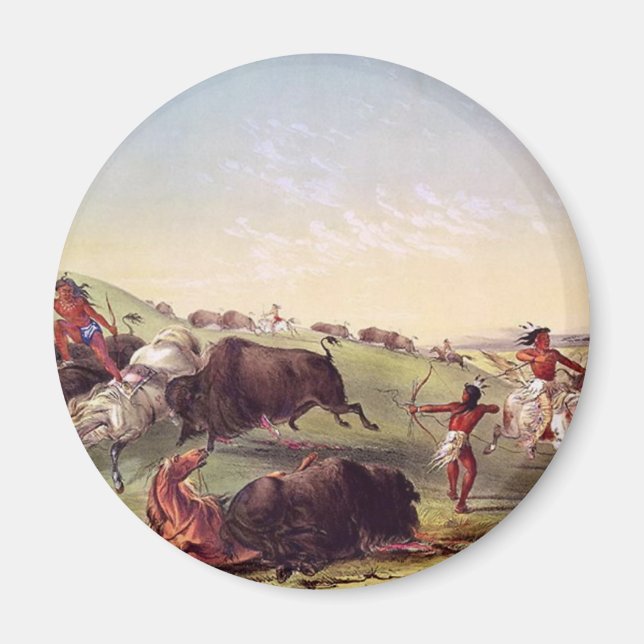 George Catlin - Buffalo Hunt Magnet (Vorne)