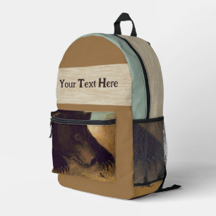 George Catlin - Grizzly Bear and Mouse Bedruckter Rucksack