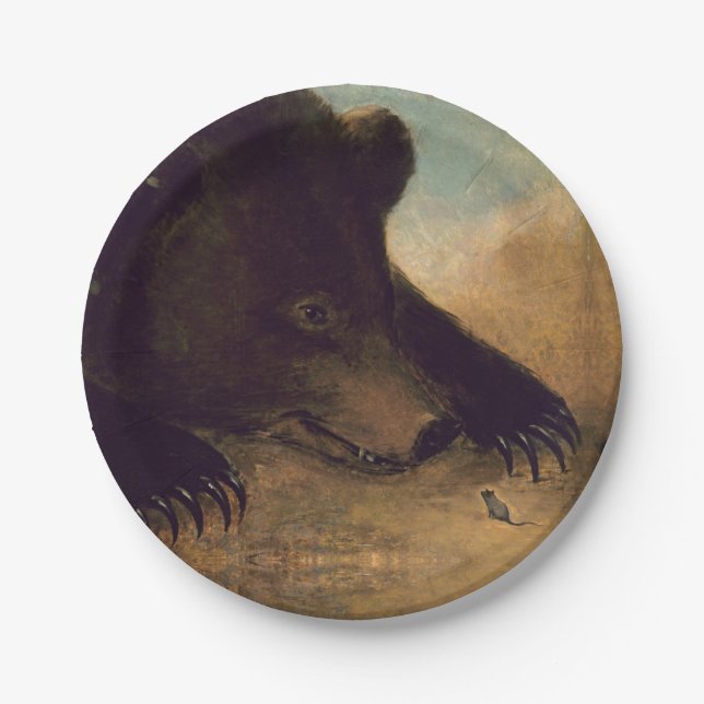 George Catlin - Grizzly Bear and Mouse Pappteller (Vorderseite)