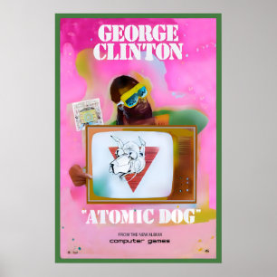 George Clinton Computerspiele 1982 Werbeplakat Poster