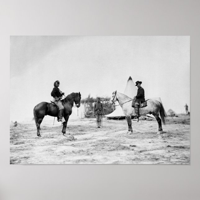 George Custer und General Pleasonton 1863 Poster (Vorne)