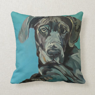 George das Dogge-Hundeporträt-Kissen Kissen