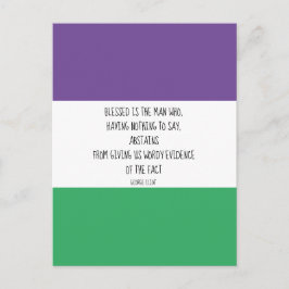 George Eliot Quote Postcard Postkarte