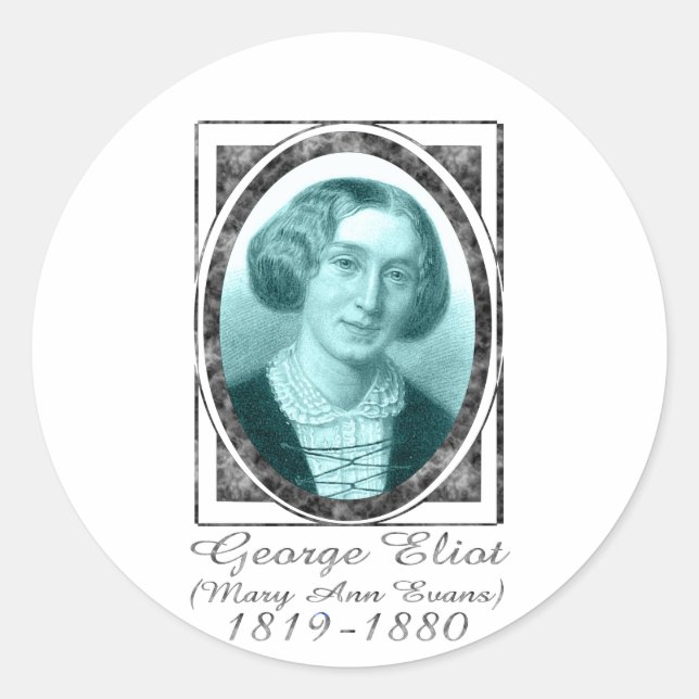 George Eliot Runder Aufkleber (Vorderseite)