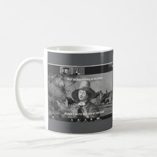 George Fox Zooming Coffee Tasse (Links)