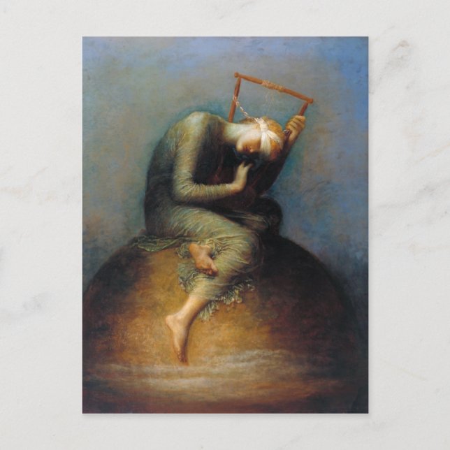 George Frederic Watts: Hoffnung Postkarte (Vorderseite)