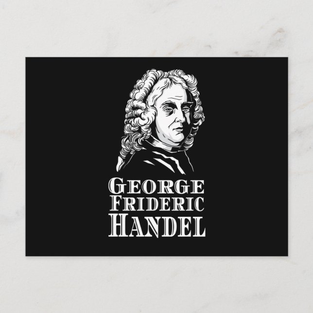George Frideric Handel Portrait Postkarte (Vorderseite)