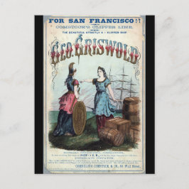 George Griswold Clipper Segelschiff 1863 Postkarte