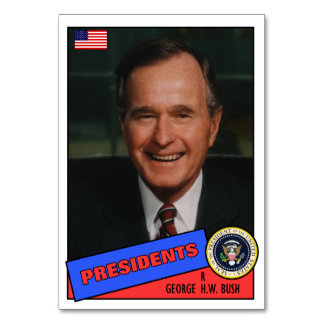 George H.W. Bush Baseball Card Tischnummer
