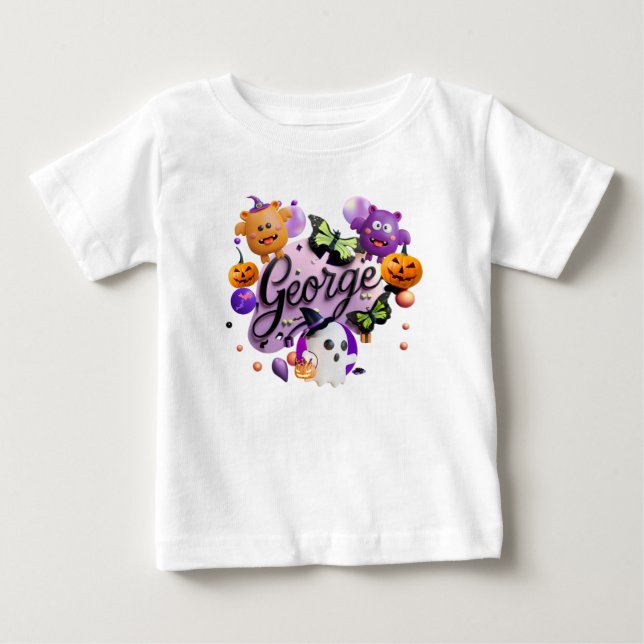 "George" Halloween niedlicher Baby-T - Shirt (Vorderseite)