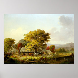 George Henry Durrie Herbst in New England, Cider Poster