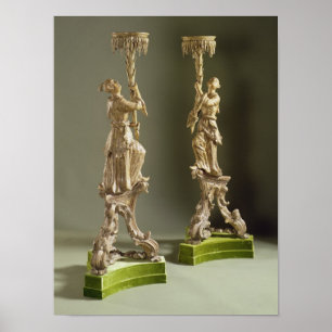 George II chinoiserie torcheres, c.1750 Poster