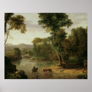 George Inness - das Ford überqueren Poster