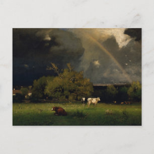 George Inness - Der Regenbogen Postkarte