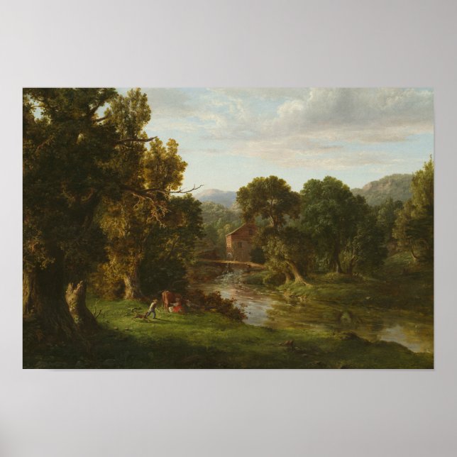 George Inness - Die alte Mühle Poster (Vorne)