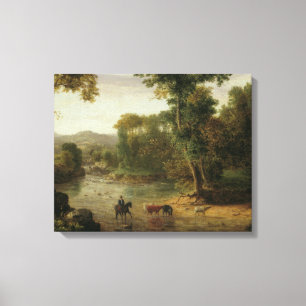 George Inness - Über das Ford Leinwanddruck
