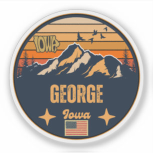 George, Iowa Ia, Vereinigte Staaten Aufkleber