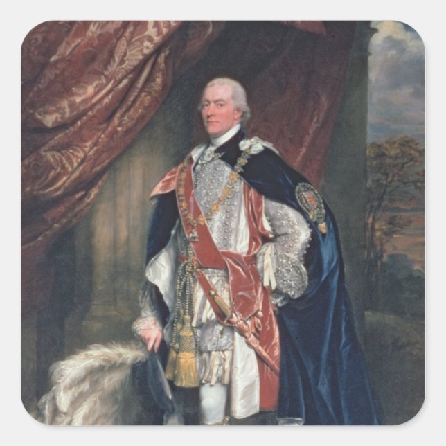 George John Spencer Quadratischer Aufkleber (Vorderseite)