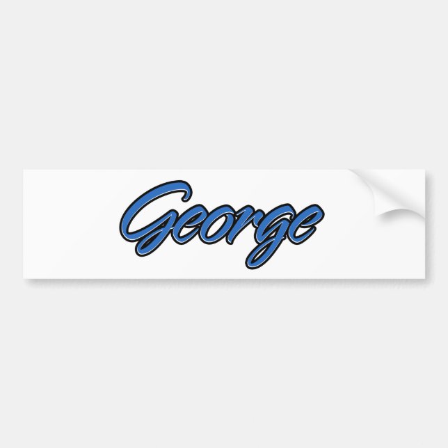 George Name blue Aufkleber Sticker Autoaufkleber (Vorne)