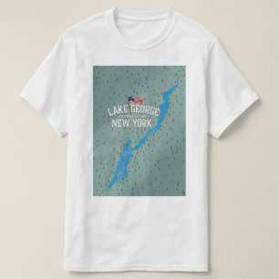 George New York Map T-Shirt