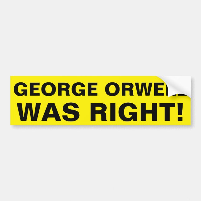GEORGE ORWELL AUTOAUFKLEBER (Vorne)