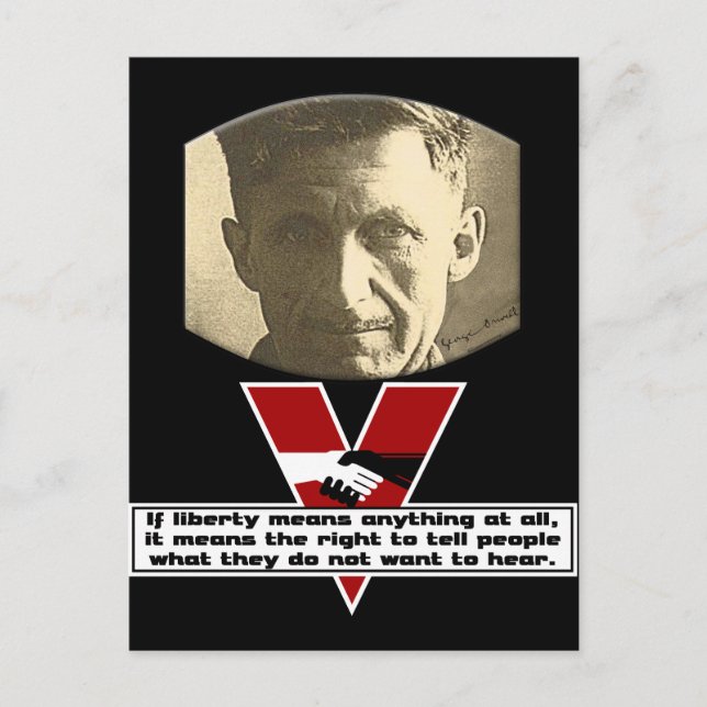 George Orwell - Freiheit Postkarte (Vorderseite)