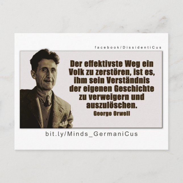 George Orwell: Geschichte Postkarte (Vorderseite)
