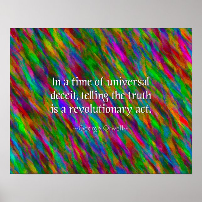 George Orwell Truth Quote Art Inspirational Poster (Vorne)