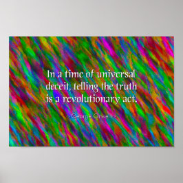 George Orwell Truth Quote Art Inspirational Poster