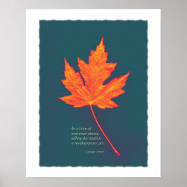 George Orwell Truth Zitat Art Poster