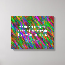 George Orwell Zitat, Leinwand Art Print
